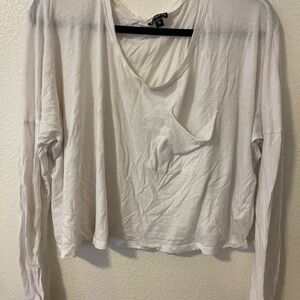 Express White Long Sleeve Blouse